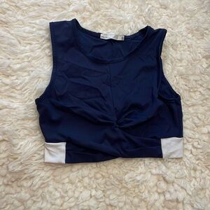 inLUV Navy and White Sports Bra